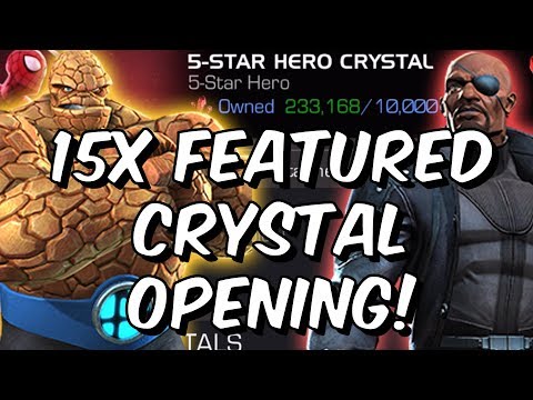 15x 5 Star Featured Crystal Opening! - Thing, Nick Fury & More!! - Marvel Contest of Champions