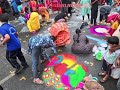 Kolam Creation Moments Mylapore Margazhi Kolam Festival Margazhi Kolam Margazhikolam