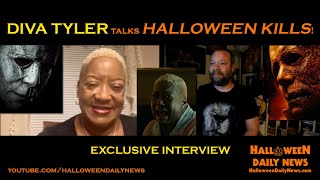 Diva Tyler Interview on Playing Sondra in 'HALLOWEEN KILLS', Reuniting with Michael Myers video