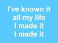 "I Made It (Acoustic)" - Kevin Rudolf (Lyrics On ...