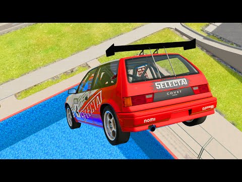 02 High Speed Jumping In Pool - BeamNG drive