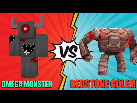 Insane Minecraft Mob Battle: Redstone Golem vs Omega Monster!