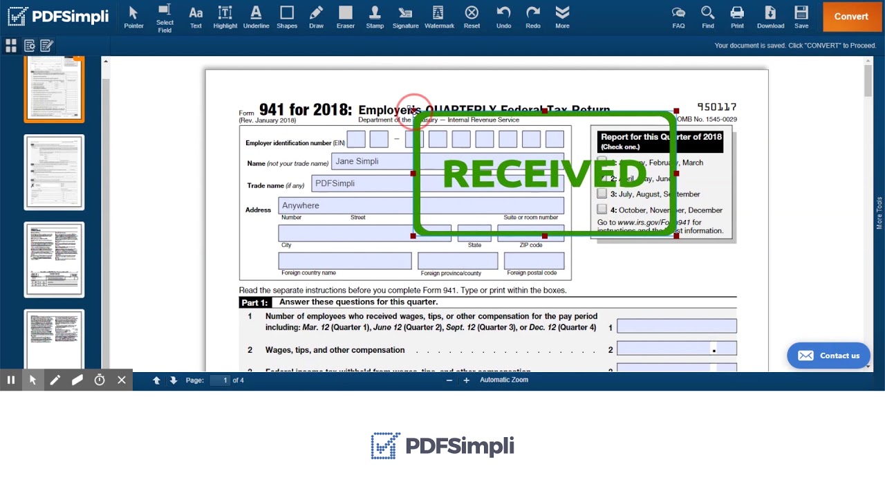 Adding Stamps To PDFs @ PDFSimpli.com