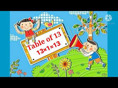 Multiplication Table of 13// 13×1=13 Table//Table of 13