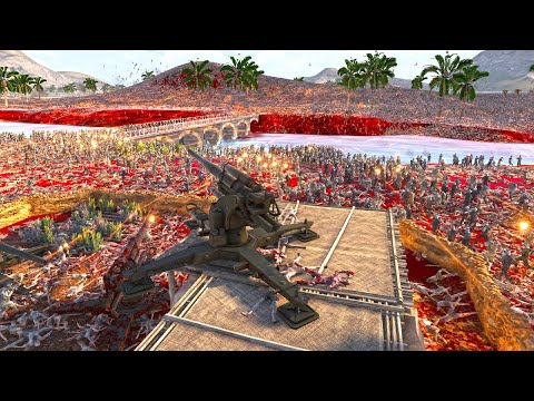 can Modern soldiers & Archer's stop 2.5 million Zombies crossing the bridge ?? UEBS 2