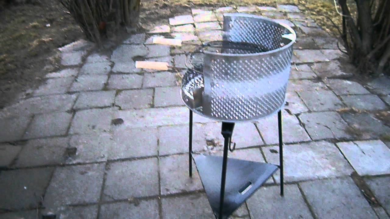 GRILL Z BĘBNA OD PRALKI :)