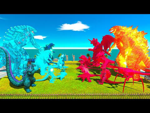 Thermonuclear Godzilla x Team Red Destoroyah vs Mechagodzilla x Team Blue Super Godzilla - ARBS
