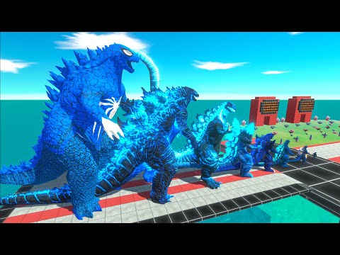 EVOLUTION of Blue Spider Godzilla 2014 Size Comparison VS Team Anti-Venom Godzilla x Mechagodzilla