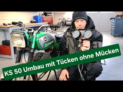 Tinas Zündapp GTS/ KS 50 Umbau Umweg über Gabeltücken und Steinmanschetten ACKERSCHNACKER