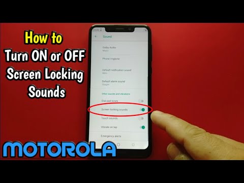 How to Turn ON or OFF Screen Locking Sounds on Motorola One (XT1941-4)