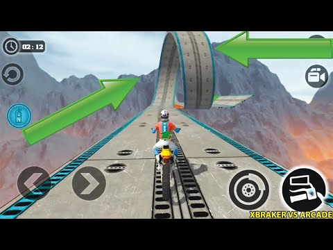 Impossible Moto Bike Tracks 3D - Yellow Moto Driving Stunts Level 1 to 10 | Pro Moto Driver Gameplay