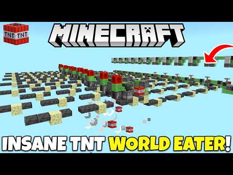 INSANE New WORLD EATER Tutorial! Auto Mining Machine! Minecraft Bedrock Edition