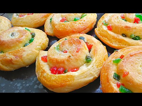 How To Make Danish Bun/Sweetened Bread Roll/Sweet Buns Recipe