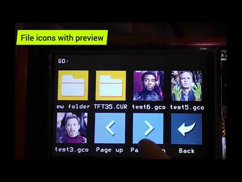 Files in List Mode + Icons Preview firmware for BigTreeTech TFT35 TFT24 TFT28