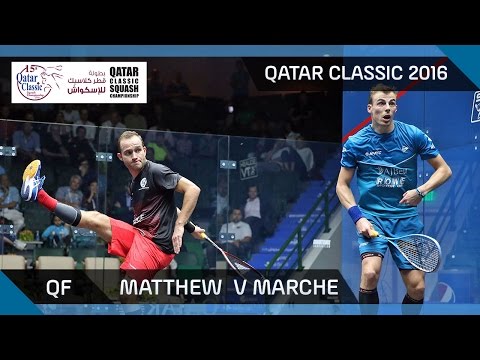 Squash: Matthew v Marche - Qatar Classic 2016 QF Highlights