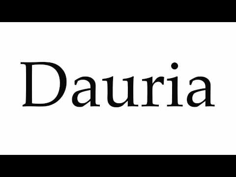 How to Pronounce Dauria