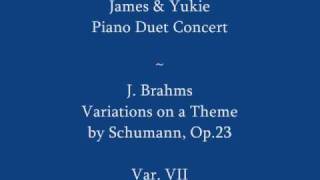 James & Yukie Piano Duet Concert - Brahms Op.23 - Part 2