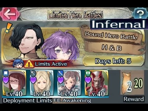 The battle with Limited unit : Vs. Hubert & Bernadetta - Infernal (with F2P units, SI and seals)