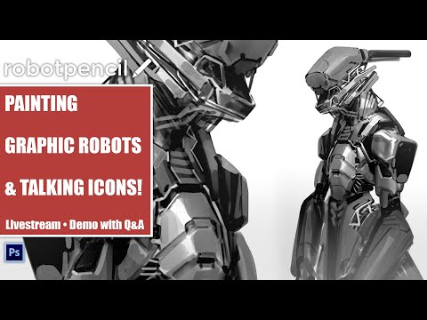Robotpencil Stream 18 - Painting Graphic Robots & Talking Icons!