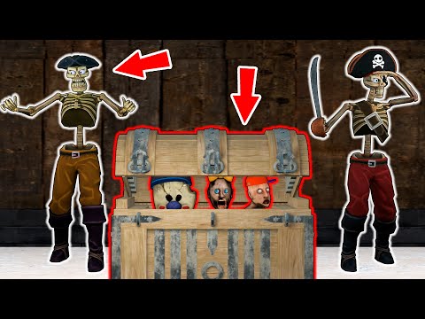 Granny vs Pirates Skeletons vs Ice Scream - funny horror school animation (p.92)