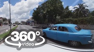 Habana Cuba: camera car Avenida 31, Avenida 41, Marianao vuelta en carro video 360 grados