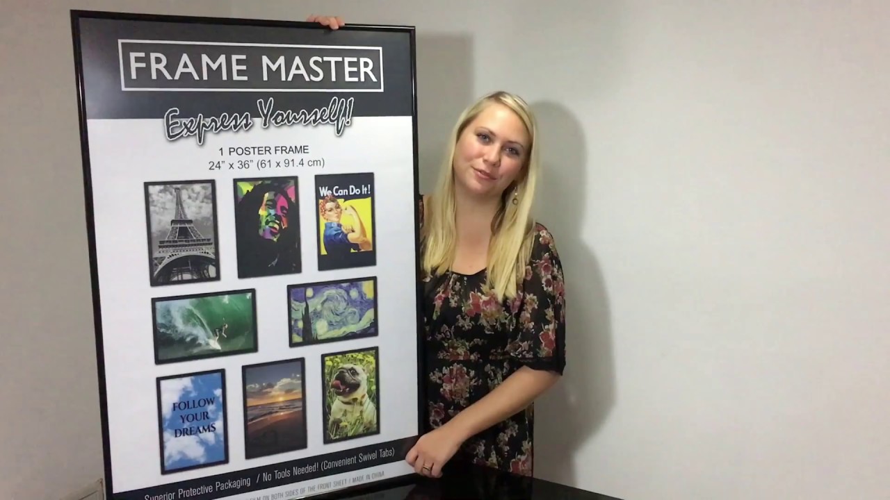 FrameMaster 24x36 Poster Frame Instructions - Movie Poster Frame