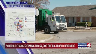 Schedule changes coming for 64,000 OKC big trash customers