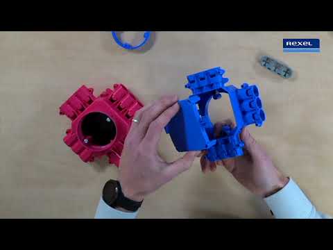 ABB Centraaldoos voor gebruik in holle plafonds 12x16/19/20 buis invoer met afneembaar bovendeksel