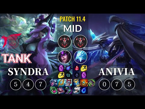 TLN Tank Syndra vs Anivia Mid - KR Patch 11.4
