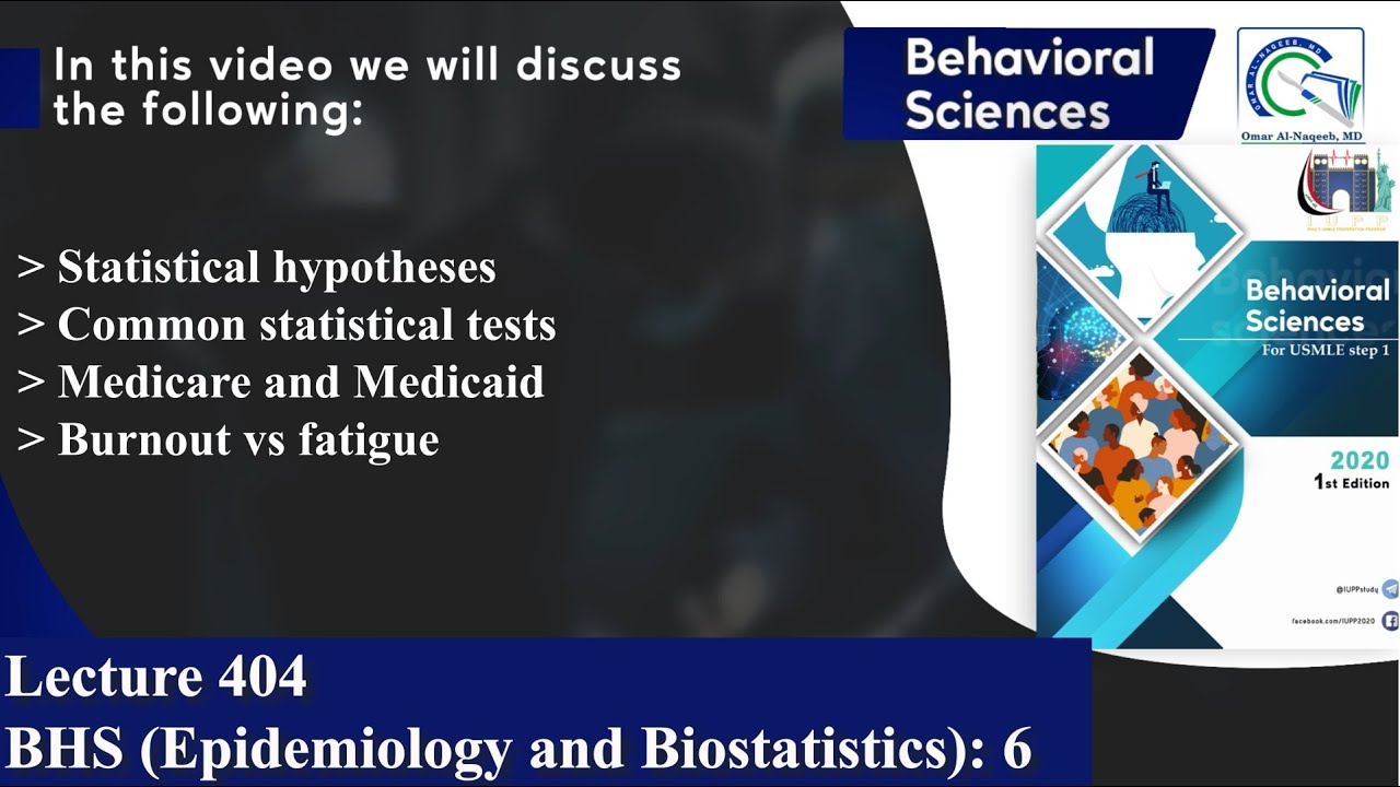 Statistical hypotheses | Common statistical tests | Medicare and Medicaid | Burnout vs fatigue