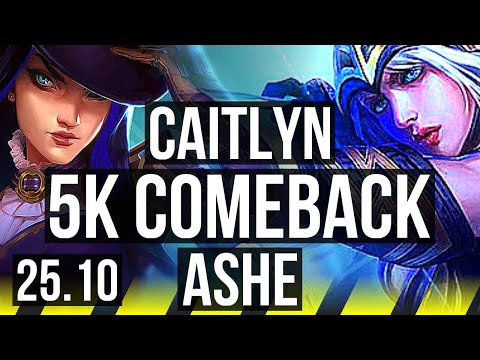 CAITLYN & Braum vs ASHE & Thresh (ADC) | 5k comeback, Legendary, 15/3/3 | KR Master | 25.10