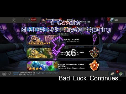 Six Cavalier MojoVerse Crystal Opening | MCOC