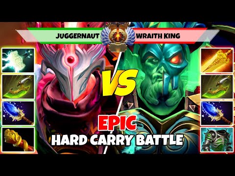 JUGGERNAUT (Carry) vs WRAITH KING (Carry) - Epic Battle Of Immortal Rank Dota 2 Players - Z Dota 2