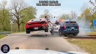 Craziest Police Dashcam Moments High-Speed Police Chases Wild PIT Maneuvers and Tragic Crashes#25