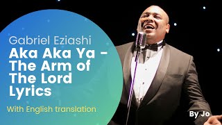 Aka Jehovah (The arm of the Lord) lyrics video wit