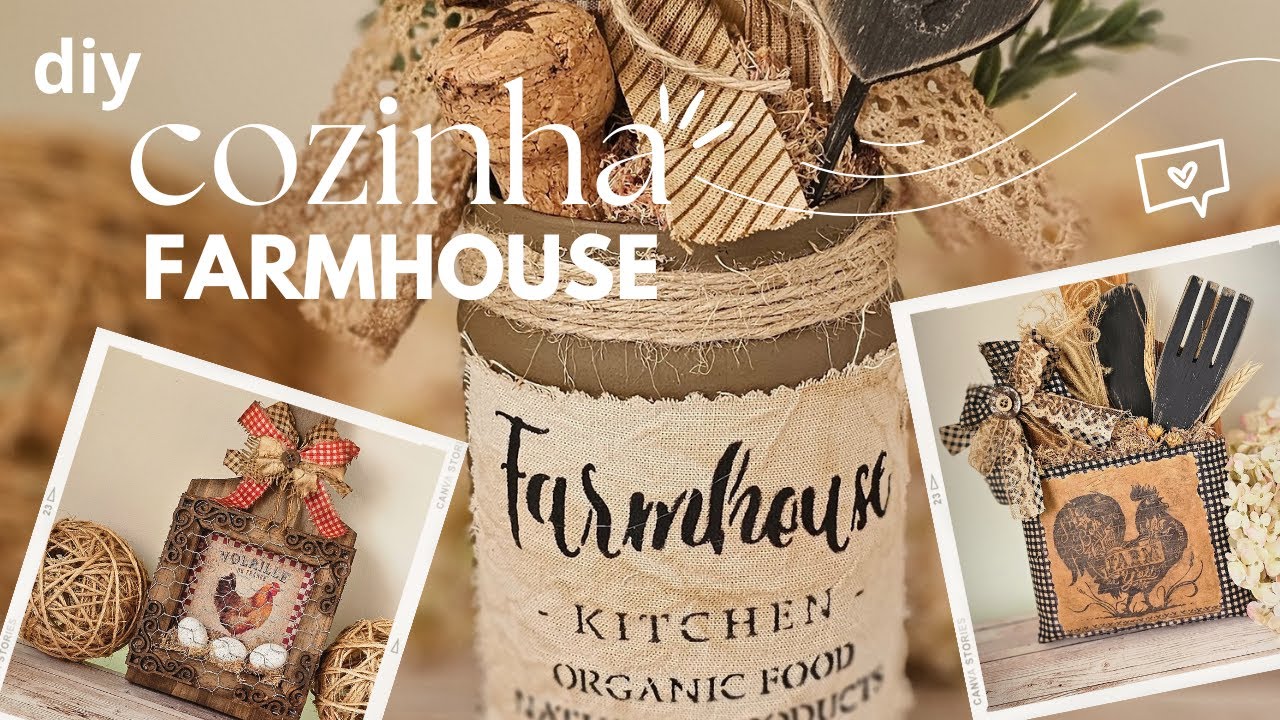 DIY | MAKE DECORATIONS FOR YOUR KITCHEN | FARMHOUSE DECOR | CHIC AND EASY CRAFTS