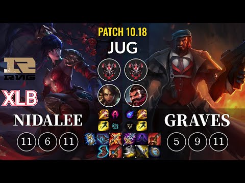 RNG XLB Nidalee vs Graves Jungle - KR Patch 10.18