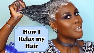 How I Relax &amp; Style my Hair At Home | Tutorial | Fumi Desalu-Vold