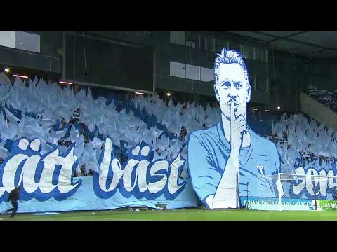 Inmarsch på Swedbank Stadion - med vackert MFF-tifo - TV4 Sport