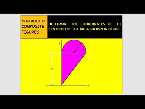 DETERMINE THE COORDINATES OF THE CENTROID OF THE AREA WITH RESPECT TO THE GIVEN AXIS 🇵🇭