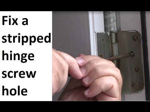 Fix Stripped Hinge Screw Hole.  IT'S EASY! (how to)