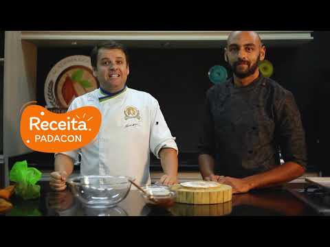 Torta de amêndoas    Chef Eduardo Beltrame e o Chef Mathieu Teissier   PADACON