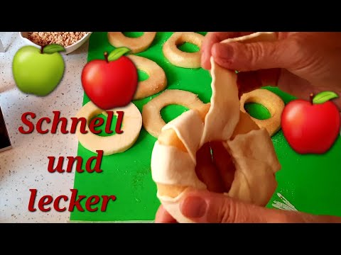 Traumhaft leckere Apfelringe im Blätterteig ganz schnell fertig