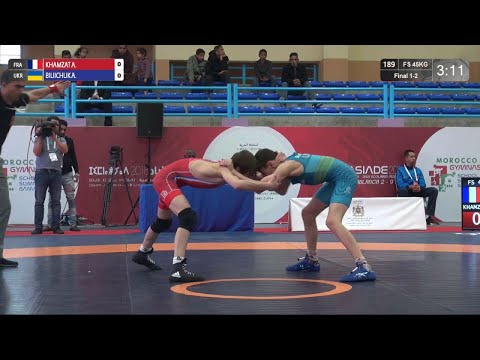 GOLD FS - 45 kg: A. KHAMZAT (FRA) v. A. BILIICHUK (UKR)