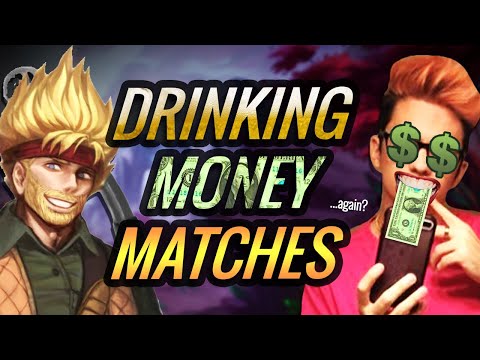 When 2 idiots do drinking money matches #2 (Smite funny moments)