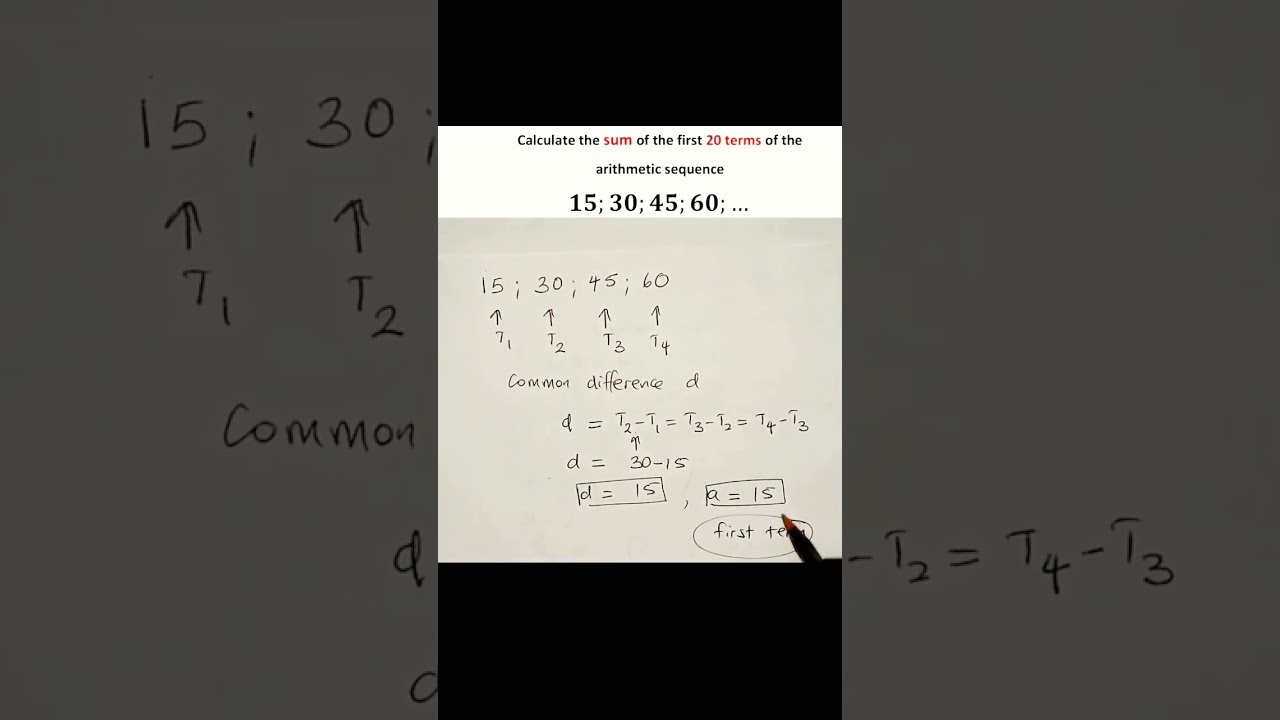 The sum of terms in an arithmetic sequence| Grade 12 maths exam practice question #viralshort