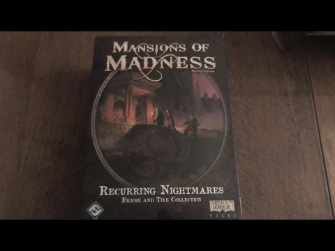 An unboxing Mansion of madness 2 ed Recurring Nightmares Figure and Tile Collection 