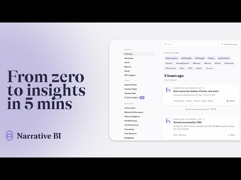How to use AI-powered analytics to grow your business | Narrative BI Tutorial