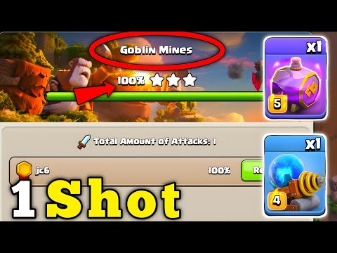 1 Shot Goblin Mines With Most Powerful Troop in Clan Capital