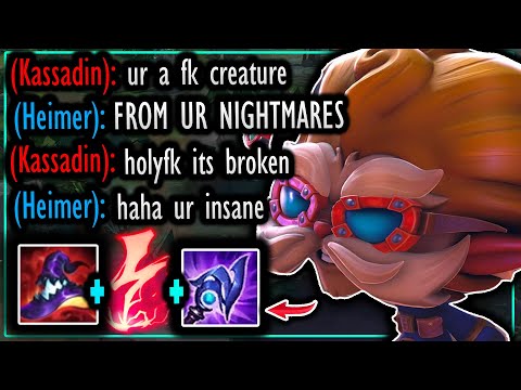 Heimerdinger but I can't stop tilting the enemy Kassadin midlane.